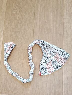 Mexx White Neck Scarf with Red & Navy Multi Print